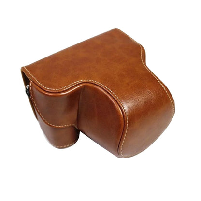 Full Body Camera PU Leather Case Bag for Sony LCE-7C / Alpha 7C / A7C 28-60mm / 40.5mm Lens