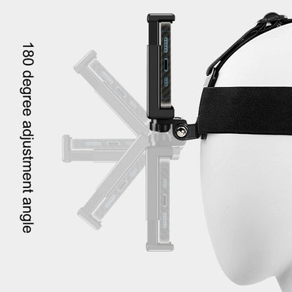 Elastic Mount Belt Adjustable Head Strap with Phone Clamp & Screw & S-type Adapter for GoPro HERO10 Black / HERO9 Black /8 /7 /6 /5, Xiaoyi and Other Action Cameras, Smarphones