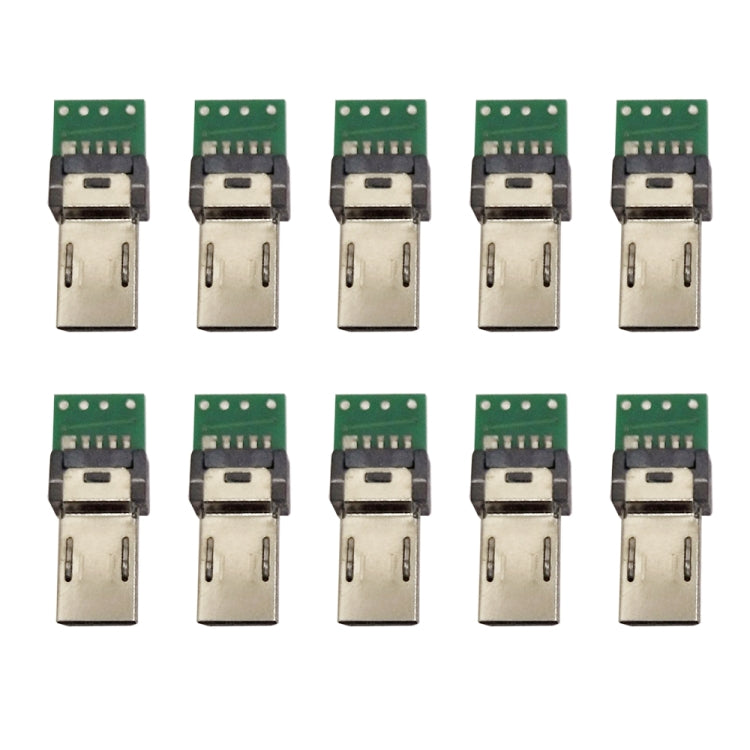 10 قطع من موصلات PCB USB ذات 15 سنًا ومحول قابس Micro USB لكابل بيانات كاميرا Sony