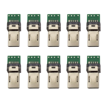 10 قطع من موصلات PCB USB ذات 15 سنًا ومحول قابس Micro USB لكابل بيانات كاميرا Sony