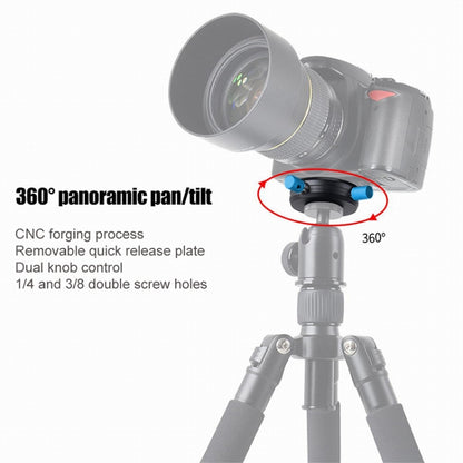 BEXIN QR-02 360 Degree Rotation Quick Release Head Camera Tripod Base Plate