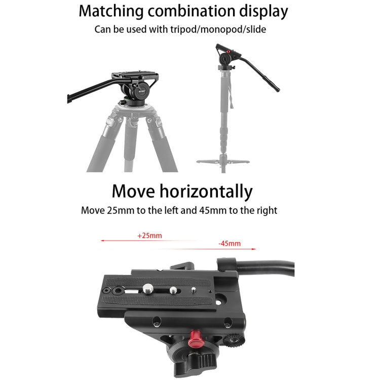 BEXIN VH-105 360 Degree Panorama Heavy Duty Tripod Action Fluid Drag Head