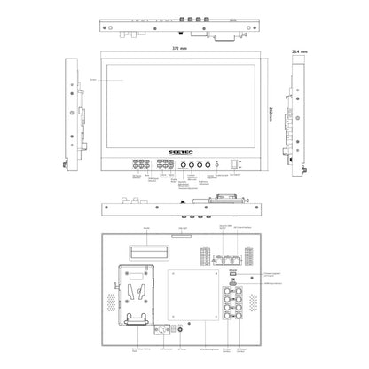 SEETEC ATEM156S 15.6 inch 3G-SDI HDMI Full HD 1920x1080P Multi-camera Broadcast Monitor