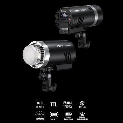 طقم إضاءة فلاش جيب خارجي من جودوكس AD300 Pro 300Ws TTL HSS Speedlite، AD300 Pro