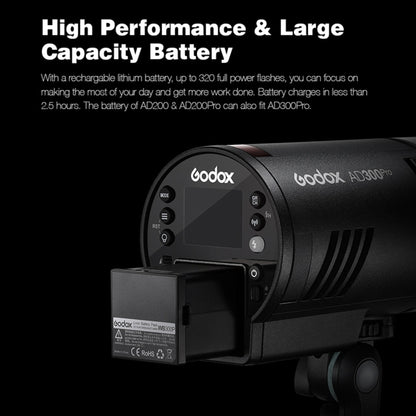 طقم إضاءة فلاش جيب خارجي من جودوكس AD300 Pro 300Ws TTL HSS Speedlite، AD300 Pro