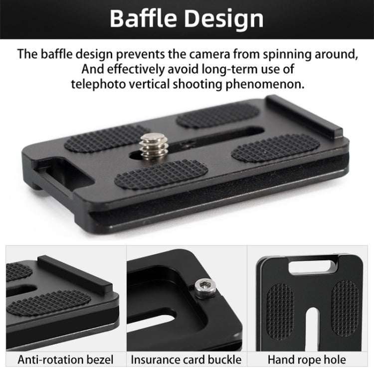 BEXIN PL-62 Anti-rotation Quick Release Plate with Rubber Cushion