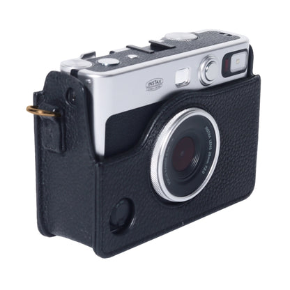 For FUJIFILM instax mini Evo Full Body Camera Genuine Leather Case Bag with Strap