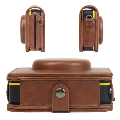 For Kodak Mini Shot 3 Square Retro / C300R instax Full Body Camera PU Leather Case Bag with Strap