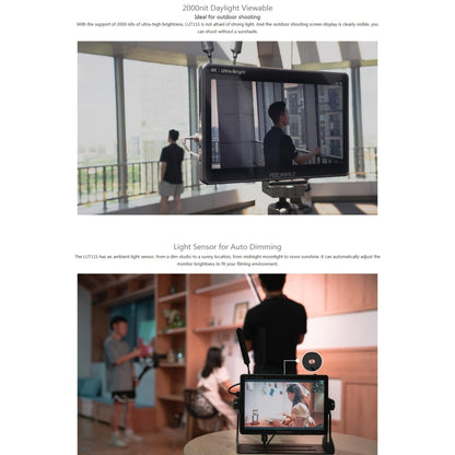 شاشة مراقبة ميدانية لكاميرا DSLR من FEELWORLD LUT11S فائقة السطوع 2000nit، مقاس 10.1 بوصة، مع مدخل ومخرج HDMI بدقة 4K ولوحة IPS بدقة 1920 × 1200، LUT11S