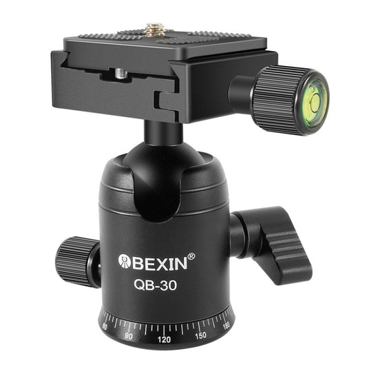رأس كرة بانوراما معدني دوار 360 درجة من BEIXIN QB-30 مع لوحة فك سريع، QB-30