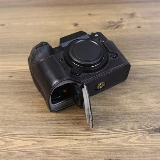For Fujifilm XH2S 1/4 inch Thread PU Leather Camera Half Case Base