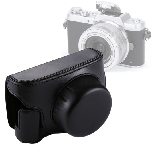 Full Body Camera PU Leather Camera Case Bag with Strap for Panasonic Lumix GF7 / GF8 / GF9 (12-32mm / 14-42mm Lens)