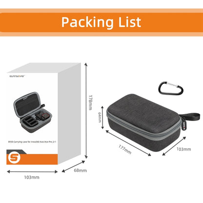 For Insta360 Ace / Ace Pro 1 / Ace Pro 2 Sunnylife Portable Carrying Case Handbag Mini Travel Case Organizer Protective Bag, For Insta360 Ace / Ace Pro 1 / Ace Pro 2