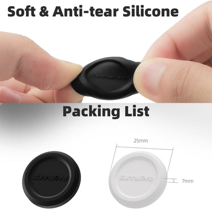 For Insta360 GO 3S Sunnylife 2pcs Black and White Scratch-resistant Lens Protective Cap, Lens Protective Cap
