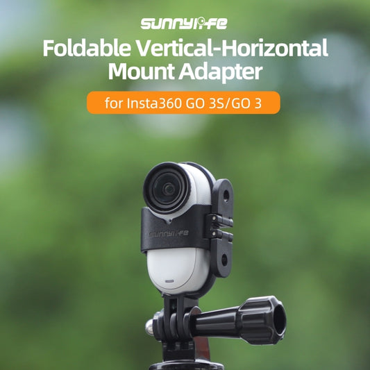 For Insta360 GO 3S / GO 3 Sunnylife Foldable Vertical-Horizontal Mount Adapter Protective Frame Brackets Housing Case, Vertical-Horizontal Mount