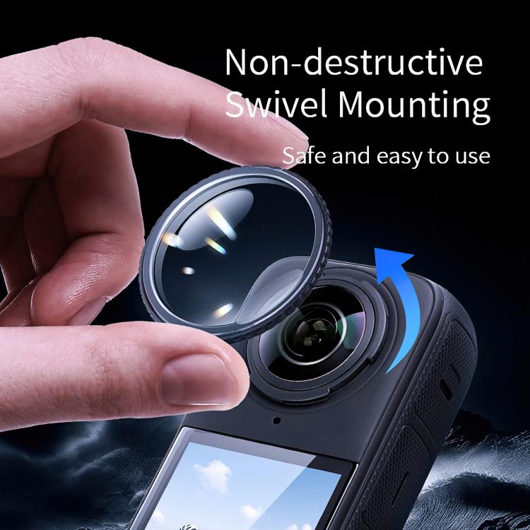 For insta360 X5 STARTRC Swivel Protective Lens Guad PC Lens Cover, PC Lens Cover