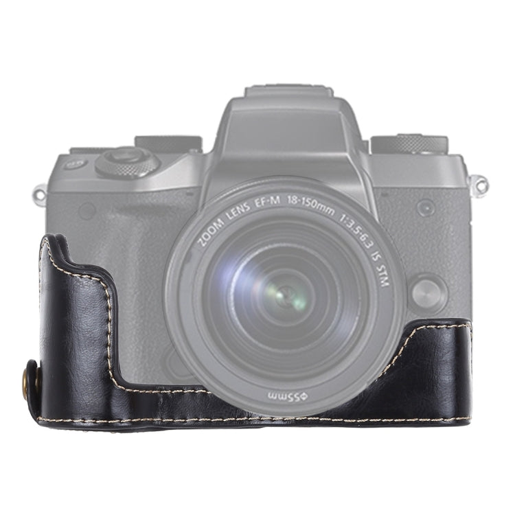 1/4 inch Thread PU Leather Camera Half Case Base for Canon EOS M5