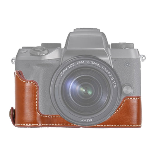 1/4 inch Thread PU Leather Camera Half Case Base for Canon EOS M5