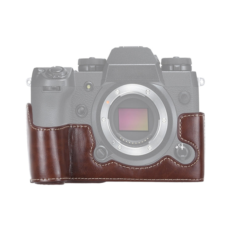 1/4 inch Thread PU Leather Camera Half Case Base for FUJIFILM X-H1
