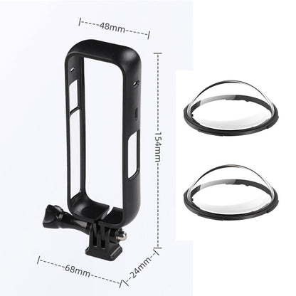 For Insta360 X4 PC Plastic Protective Frame with PC Lens Cover Guard, Frame with PC Lens Cover
