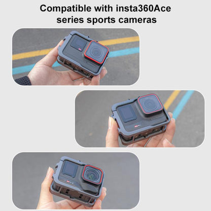 For Insta360 Ace Pro 2 Metal Protective Cage Adapter Frame