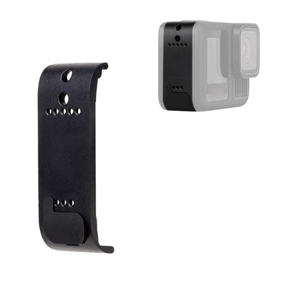 غطاء واجهة البطارية الجانبية من بلاستيك ABS من PULUZ مع قابس سيليكون لكاميرا GoPro HERO13 أسود/12 أسود/11 أسود/10 أسود/9 أسود