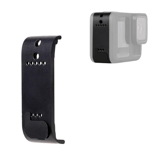 غطاء واجهة البطارية الجانبية من بلاستيك ABS من PULUZ مع قابس سيليكون لكاميرا GoPro HERO13 أسود/12 أسود/11 أسود/10 أسود/9 أسود