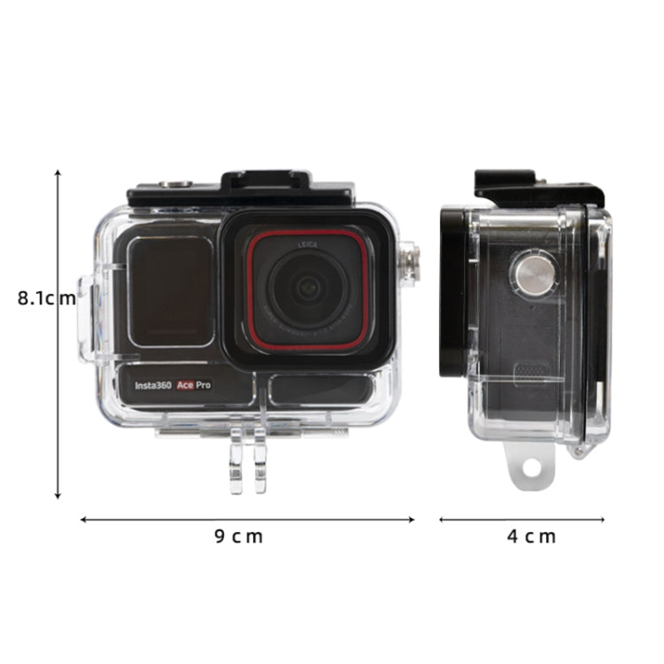 For Insta360 Ace Pro 2 Underwater Waterproof Housing Case with Base Adapter & Screw, For Insta360 Ace Pro 2