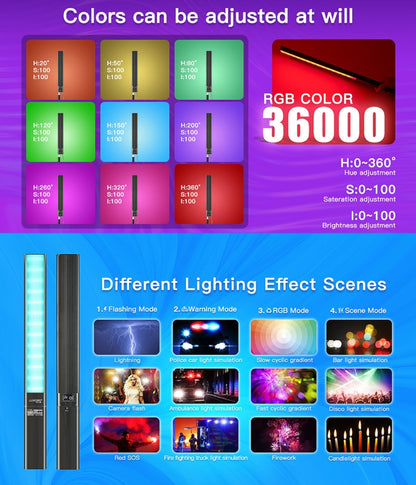 LUXCeO P6 RGB Colorful Photo LED Stick Video Light Handheld APP Control Full Color LED Fill Light