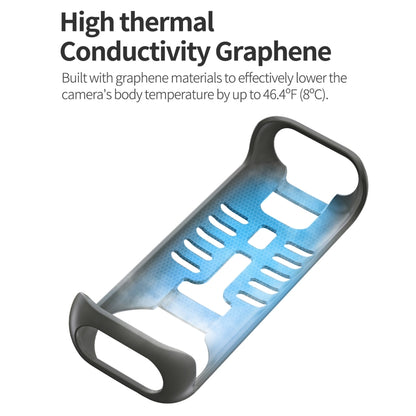 For Insta360 X4 Sunnylife Graphene Case High Thermal Conductivity Protective Case with Hand Strap, Graphene Case