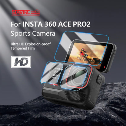 لكاميرا Insta360 Ace Pro 2 من STARTRC، مجموعتان 3 في 1 من الشاشة الخلفية والأمامية + عدسة من الزجاج المقوى، لكاميرا Insta360 Ace Pro 2