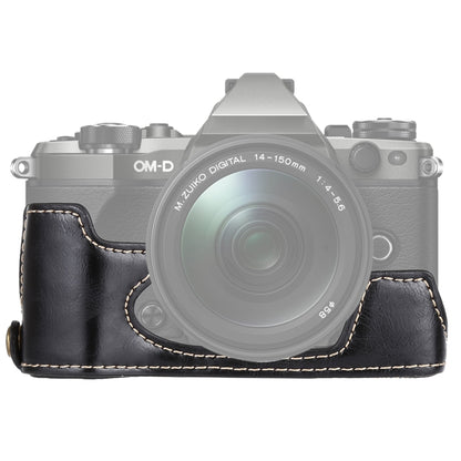 1/4 inch Thread PU Leather Camera Half Case Base for Olympus EM5 / EM5 Mark II