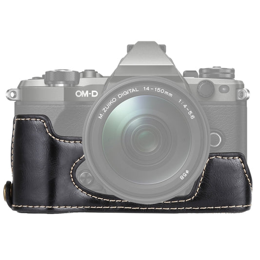1/4 inch Thread PU Leather Camera Half Case Base for Olympus EM5 / EM5 Mark II