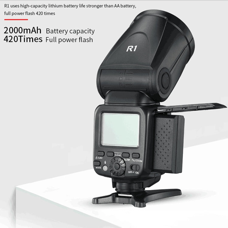 فلاش TRIOPO R1 76WS عالي السرعة TTL بسرعة 1/8000 ثانية لكاميرات Canon / Nikon DSLR، R1