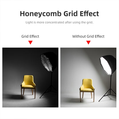 TRIOPO S55 Diameter 55cm Honeycomb Grid Octagon Softbox Reflector Diffuser for Studio Speedlite Flash Softbox, Diameter 55cm