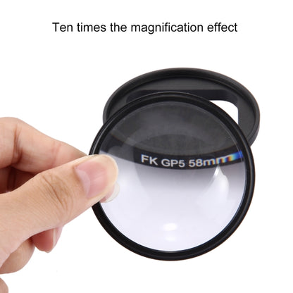 58mm 2 in 1 10X Close-Up Lens Filter for GoPro HERO7 Black/6 /5, 58mm Close-Up Lens