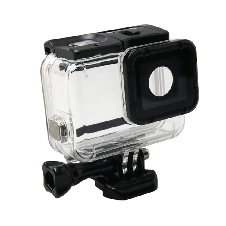 جراب واقٍ مقاوم للماء لكاميرا GoPro HERO6 / 5 + غطاء خلفي مجوف مع مشبك تثبيت أساسي وبرغي، جراب مقاوم للماء
