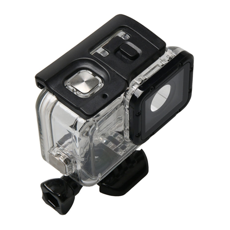 جراب واقٍ مقاوم للماء لكاميرا GoPro HERO6 / 5 + غطاء خلفي مجوف مع مشبك تثبيت أساسي وبرغي، جراب مقاوم للماء