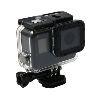 جراب واقٍ مقاوم للماء لكاميرا GoPro HERO6 / 5 + غطاء خلفي مجوف مع مشبك تثبيت أساسي وبرغي، جراب مقاوم للماء