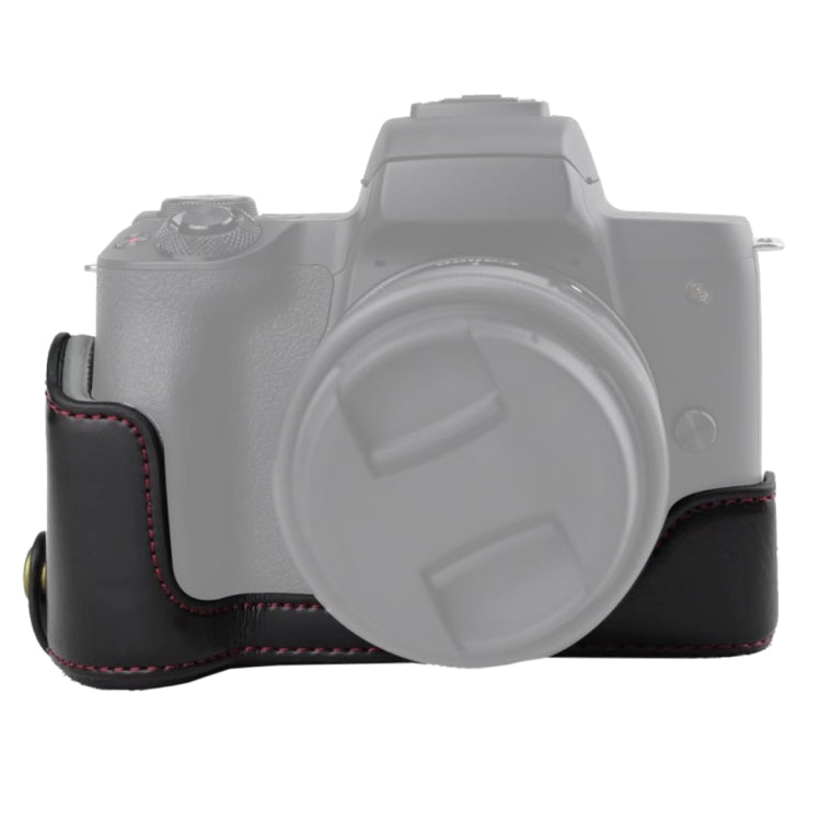 1/4 inch Thread PU Leather Camera Half Case Base for Canon EOS M50 / M50 Mark II