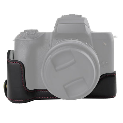1/4 inch Thread PU Leather Camera Half Case Base for Canon EOS M50 / M50 Mark II