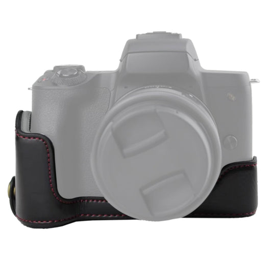 1/4 inch Thread PU Leather Camera Half Case Base for Canon EOS M50 / M50 Mark II