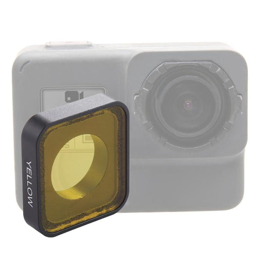 فلتر عدسات ملون سهل التركيب لكاميرات GoPro HERO6/5، لون أصفر، لون أحمر