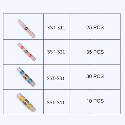 100 PCS / Box Professional Water Resistant Solder Ring Heat-shrinkable Tube, 100 PCS / Set