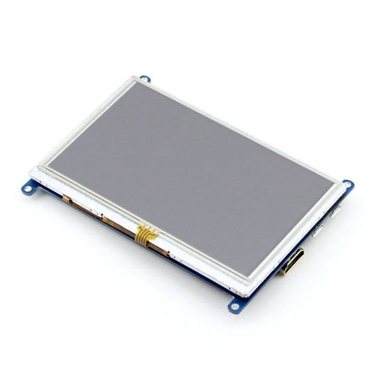شاشة WAVESHARE LCD مقاس 5 بوصات HDMI (B) تعمل باللمس بدقة 800 × 480 لـ Raspberry Pi تدعم أنظمة مختلفة، شاشة LCD مقاس 5 بوصات HDMI (B)