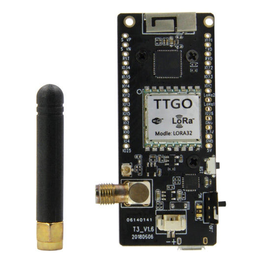 وحدة TTGO LORA32 V2.1 ESP32 OLED مقاس 0.96 بوصة تعمل بتقنية البلوتوث والواي فاي ووحدة SMA IP5306 بتردد 915 ميجاهرتز مع هوائي، 915 ميجاهرتز