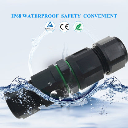 موصل كابل مستقيم ثلاثي الدبابيس مقاوم للماء IP68 XY-17، XY17