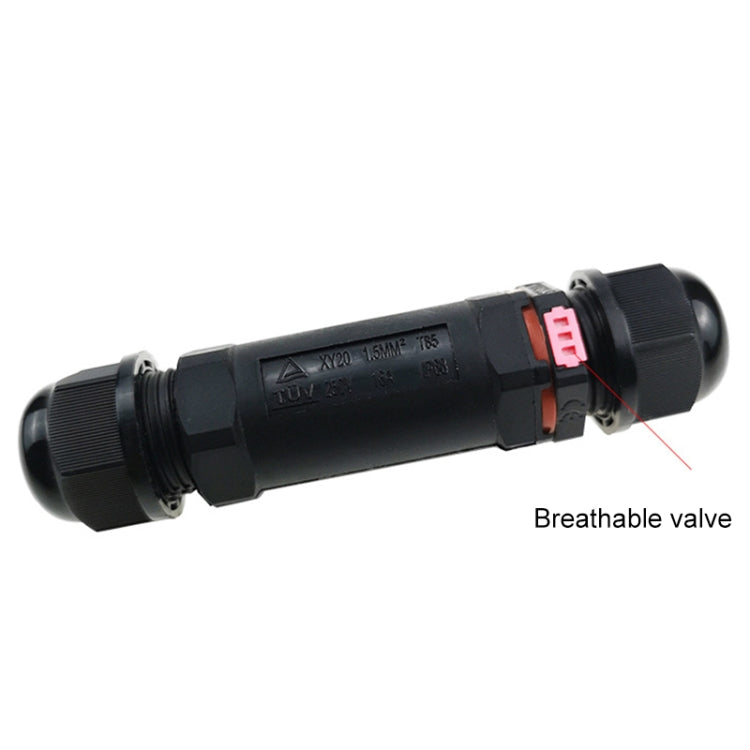 XY20 IP68 Waterproof 3 Pin Straight Cable Connector, XY20