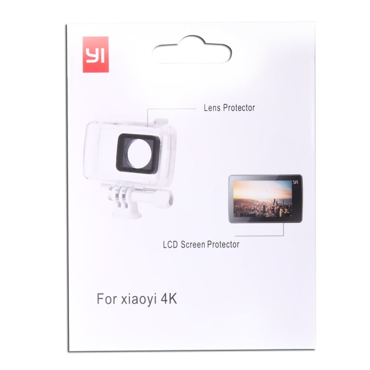 واقي شاشة LCD فائق الوضوح + غشاء واقي عدسة زجاجي لكاميرا Xiaomi Xiaoyi II 4K