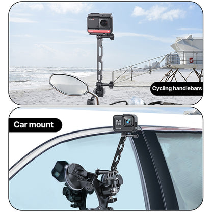ذراع تمديد من الألومنيوم لكاميرات GoPro وInsta360 وDJI وغيرها من كاميرات الحركة